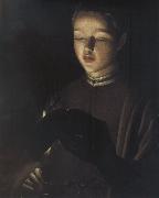 Georges de La Tour jeune chanteur oil painting